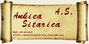 Ankica Sitarica vizit kartica